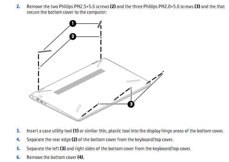 rear cover removal instructions