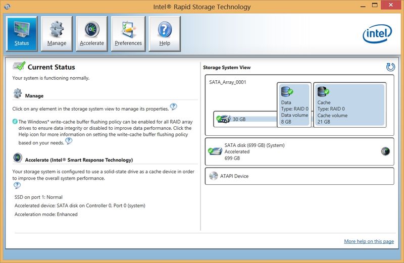 Intel Rapid Storage Technology - RST - HP Support Community - 6696972