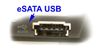connect either eSATA cable or usb device