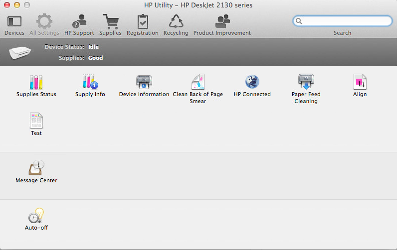 hp 2130 clean print head