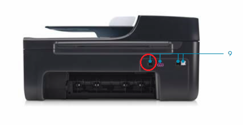 Where to you connect the USB cable on a HP Officejet 4500 De... - HP  Support Community - 1127301
