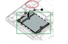 red circle = your existing M.2 SSD   green square is where hard drive would go