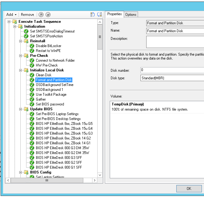 Task sequence