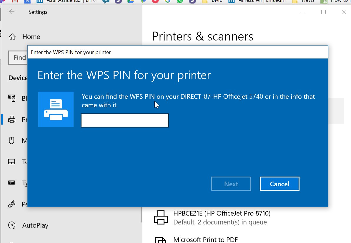 Where Do I Find My Wps Pin For Hp Officejet 5740 Having Pro Hp