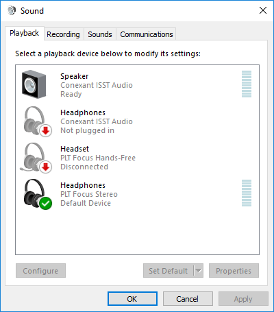 Fix for bluetooth headphones or speaker using hands-free audio when -  Microsoft Community