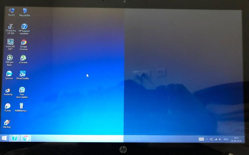 Half screen is Blur - HP Support Community - 6845568