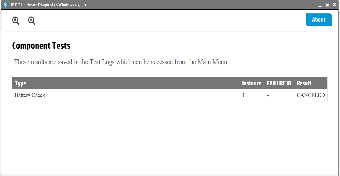 Battery test canceled HP Support Community 6848112