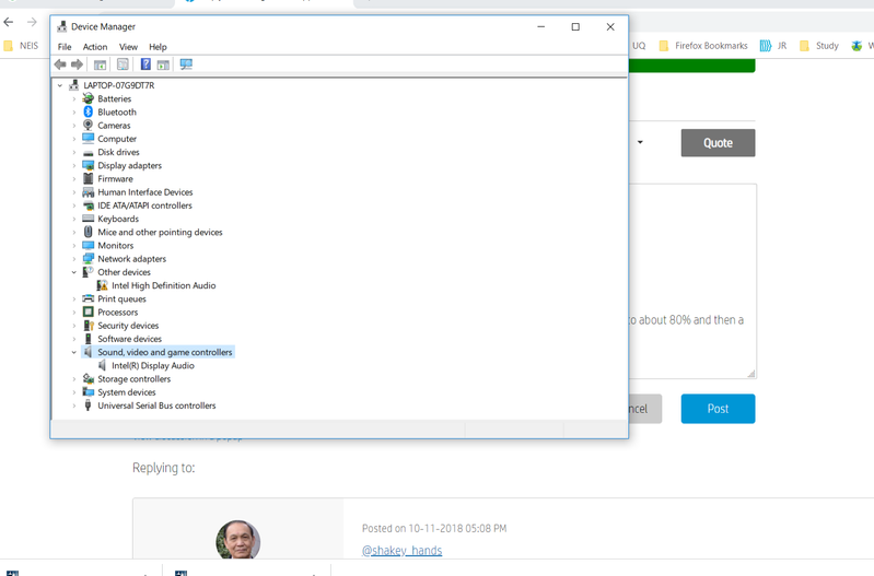realtek high definition hd audio driver for windows 10 v18 hp support community 6860014