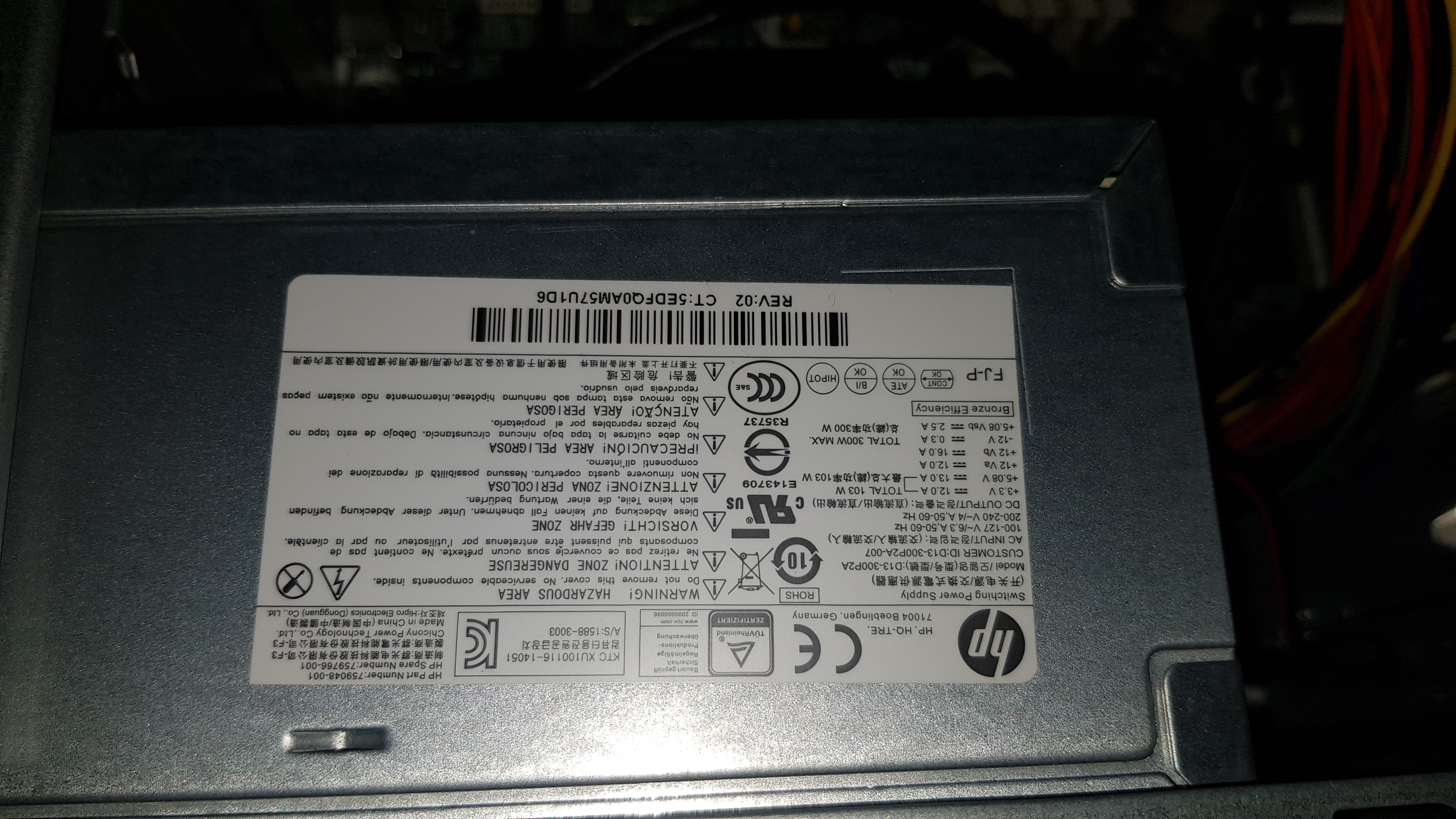 Solved: Replacing PSU (300W) on HP ProDesk 490 MT G2 Core i7 16GB 12... -  HP Support Community - 6859846