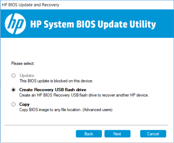 BIOS update denied (sp 91952.exe)