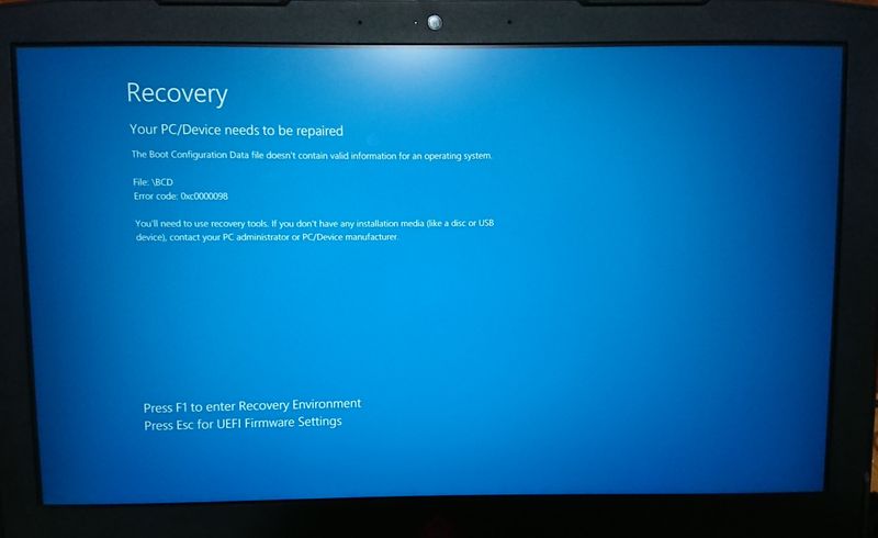 Solved: Recovery error - HP Support Community - 6870947
