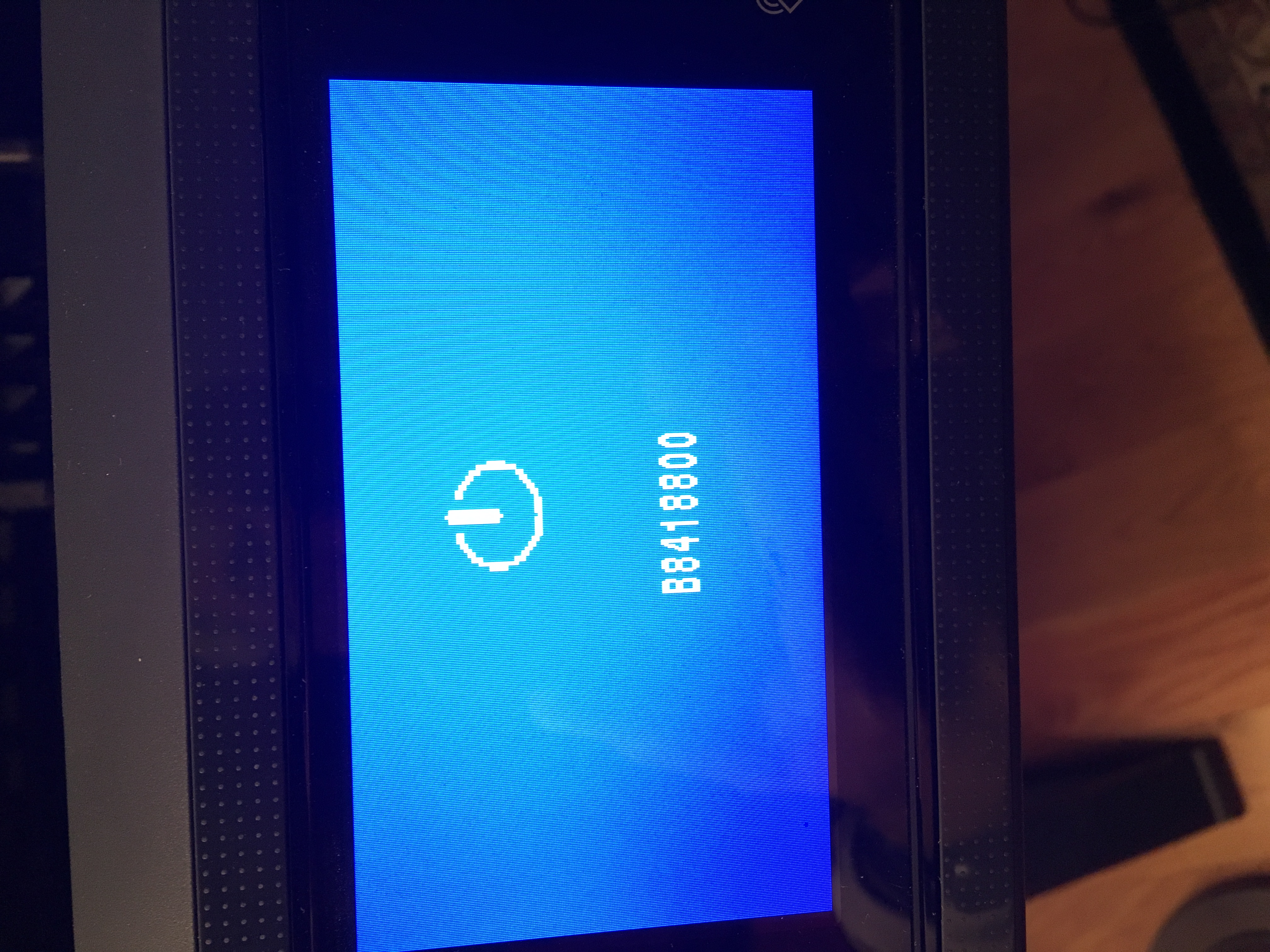 Officejet Pro 8720 Powerup Issue Error Blue Screen HP Support