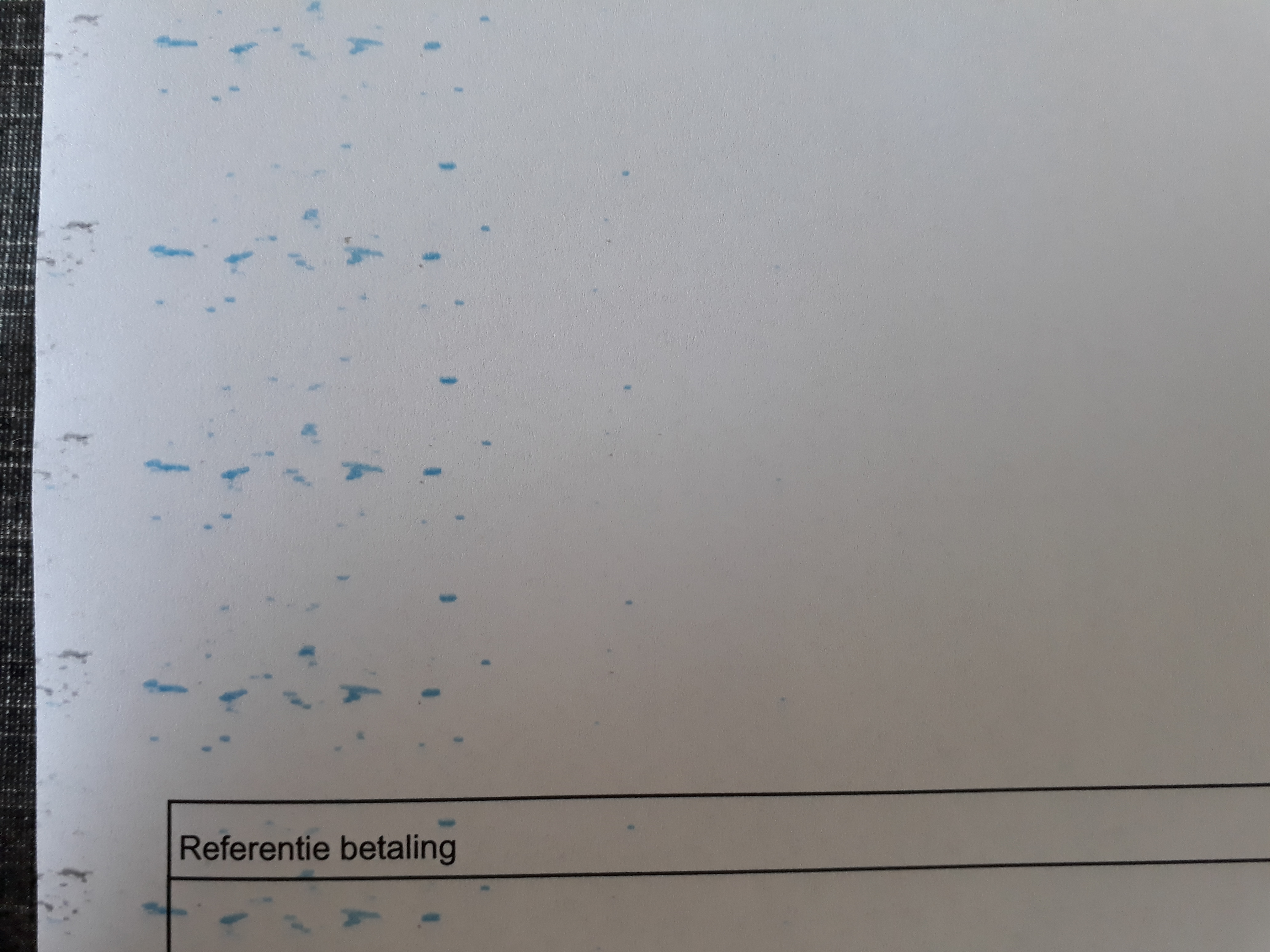 Blue and spots/marks on the paper - HP Support Community - 6885406