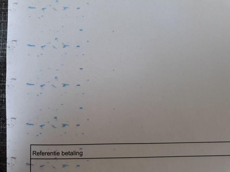 Blue and grey spots/marks on the paper - HP Support Community - 6885406