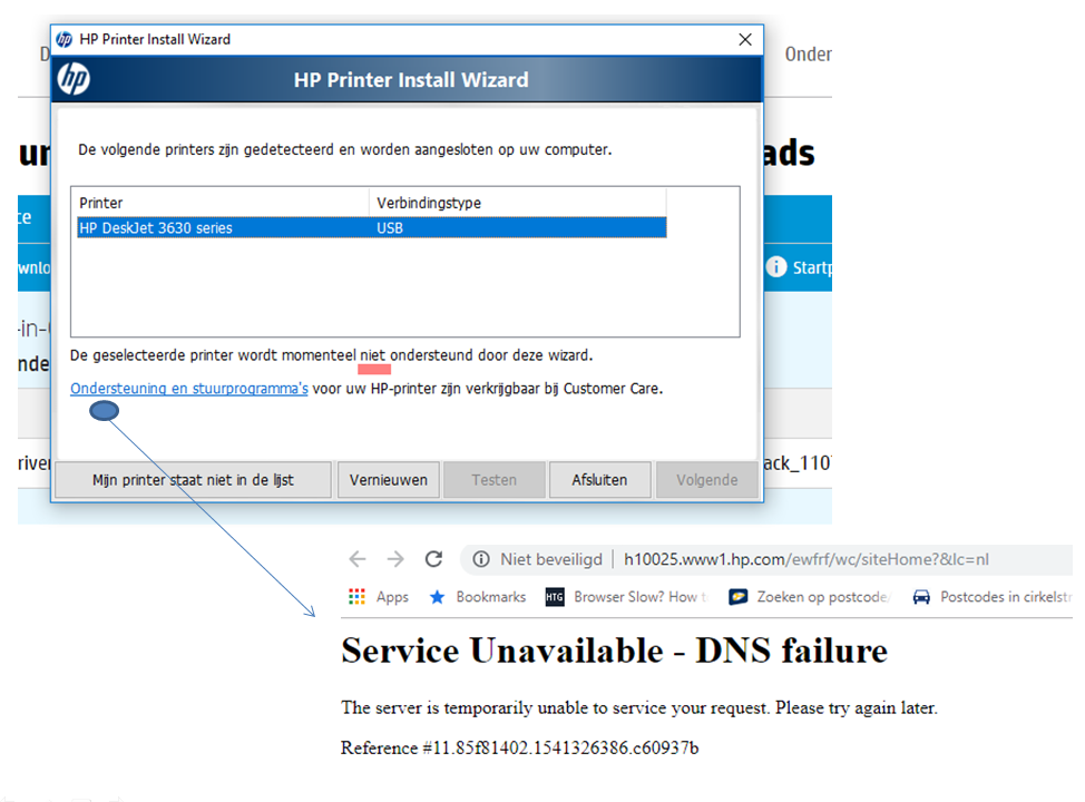 printer and unavailable service. HP Support Community 6886527