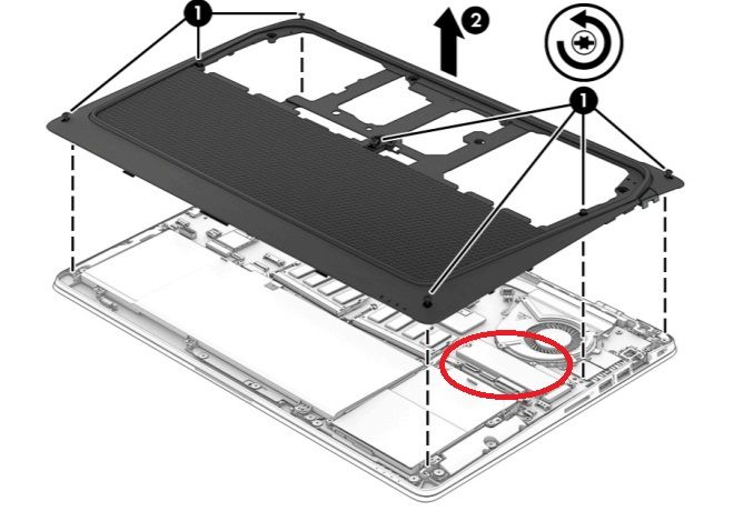primary M.2 circled in red