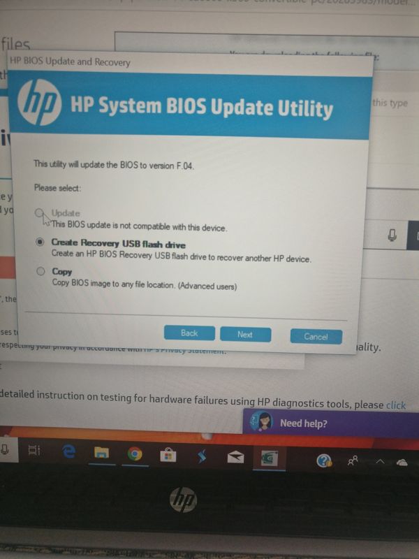 Bios update problem