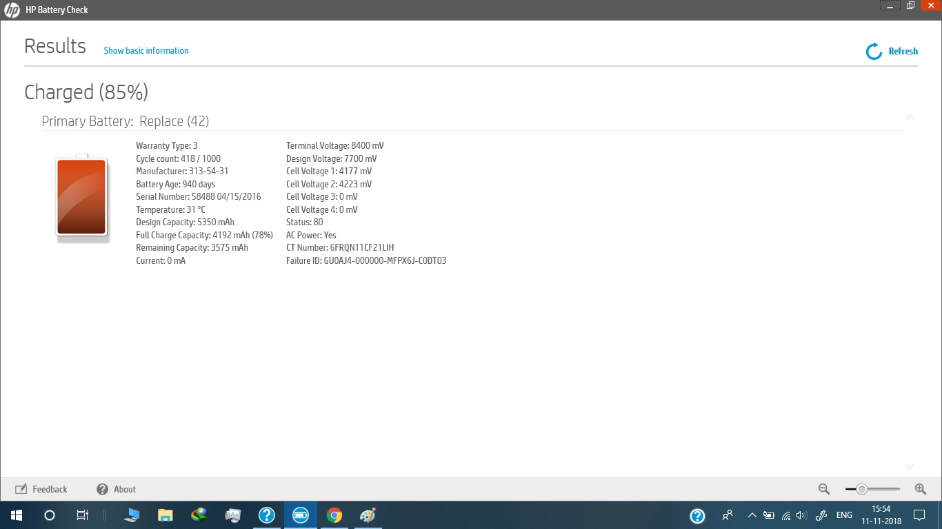 Battery and AC Adapter test failed HP Support Community 6894914