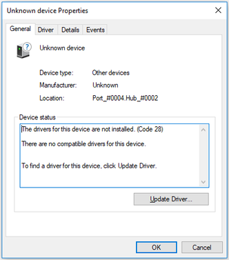 Solved: Driver issue Port_#0004.Hub_#0002 unknown device - HP Support  Community - 6905691