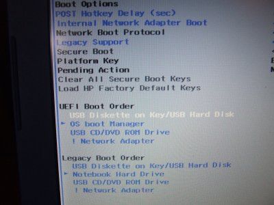 Boot from usb store drive hp laptop