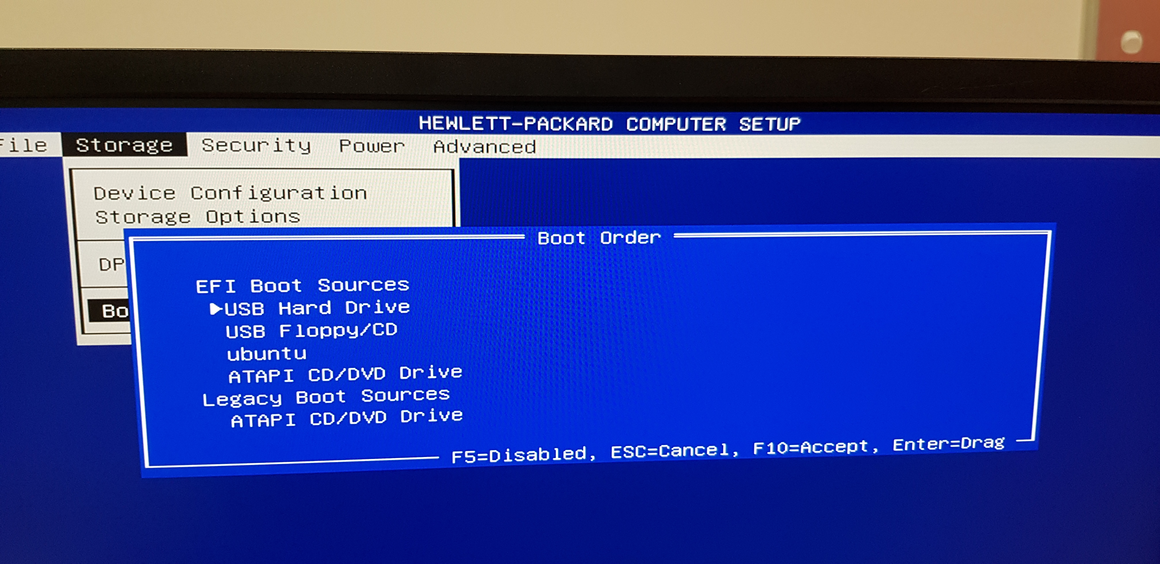 Solved: Trying to run DBAN. Unable to boot from USB - HP Support Community  - 6910123