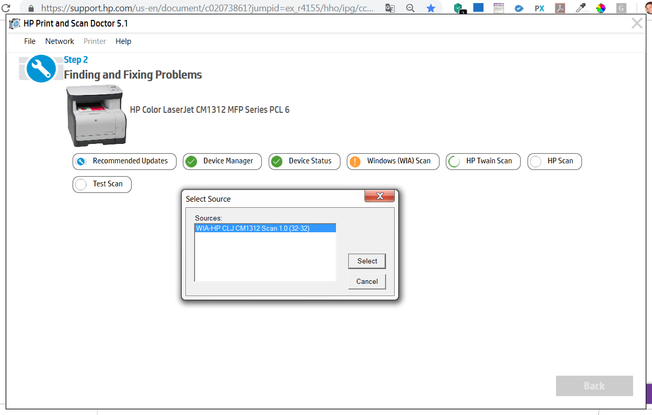 Scanner Error 5 on CM1312nfi MFP - HP Support Community - 6912652