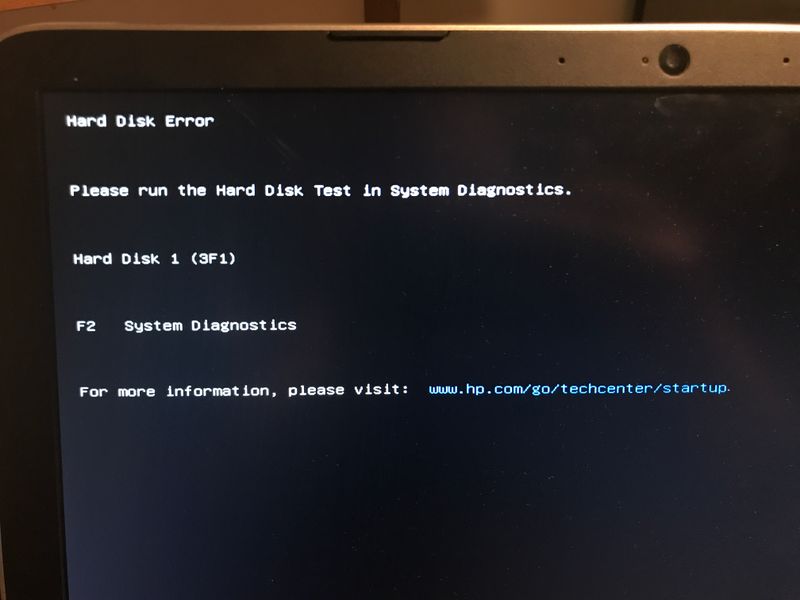 Hade Disk Error - HP Support Community - 6917029