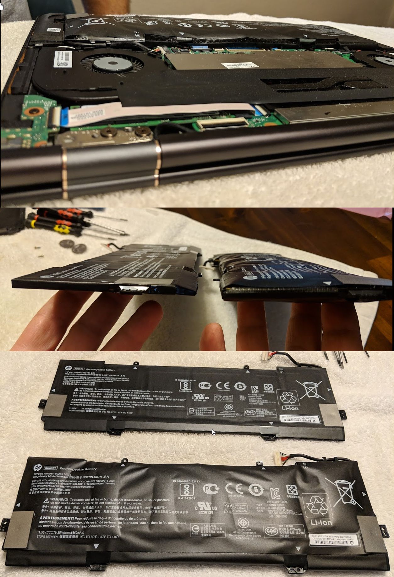 HP Spectre X360 15inch Battery Swelling - HP Support Community - 6825796