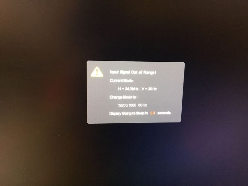 HP 22eb monitor input signal out of range error on windows - HP Support  Community - 6935941