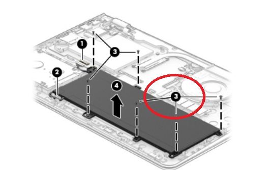 M.2 slot circled