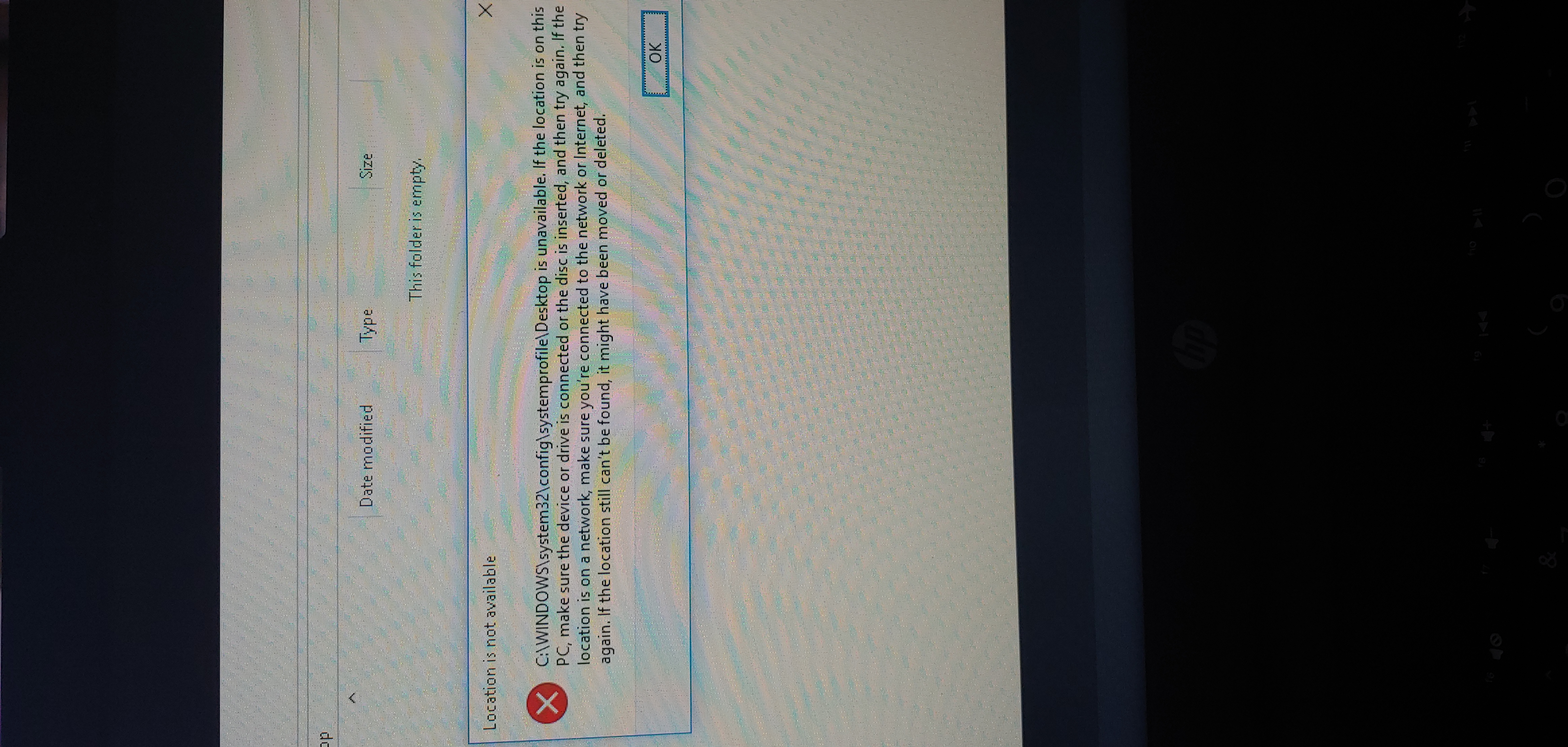 Error message "desktop unavailable" - HP Support Community - 6949798