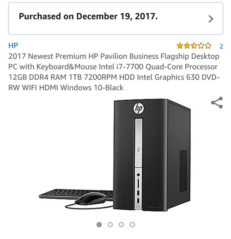 This is the Amazon page where I purchased this PC.