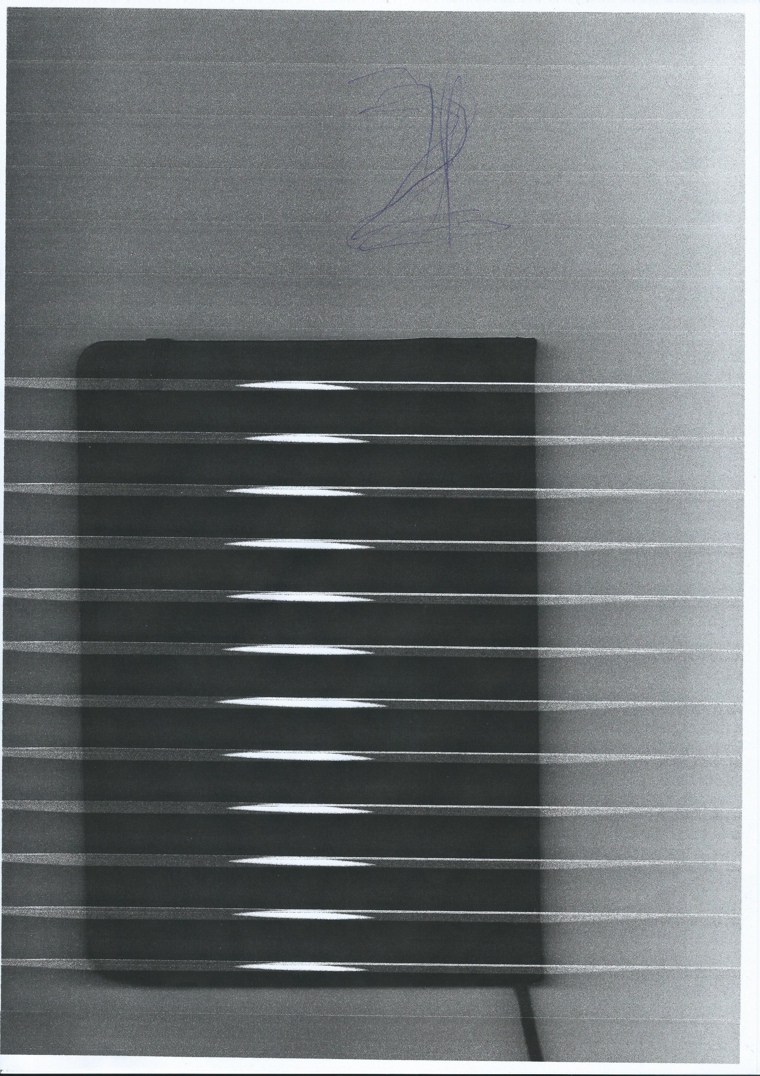 Deskjet printer shows white stripes only when printing in bl... HP