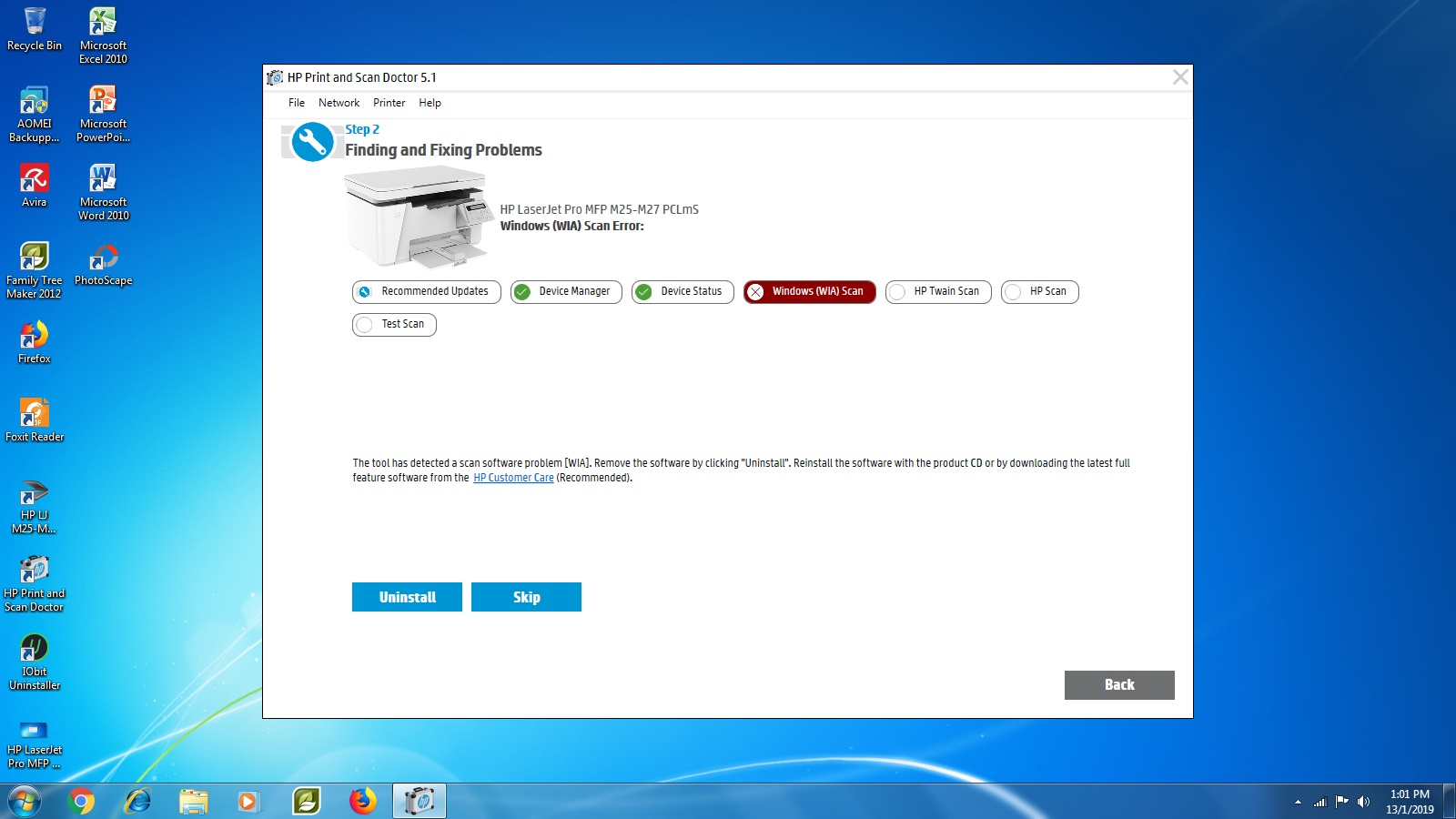 Scanner Unreachable - HP Support Community - 6972375
