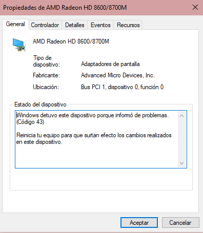 Windows 10 no reconoce mi tarjeta gráfica - HP Support Community - 6981730
