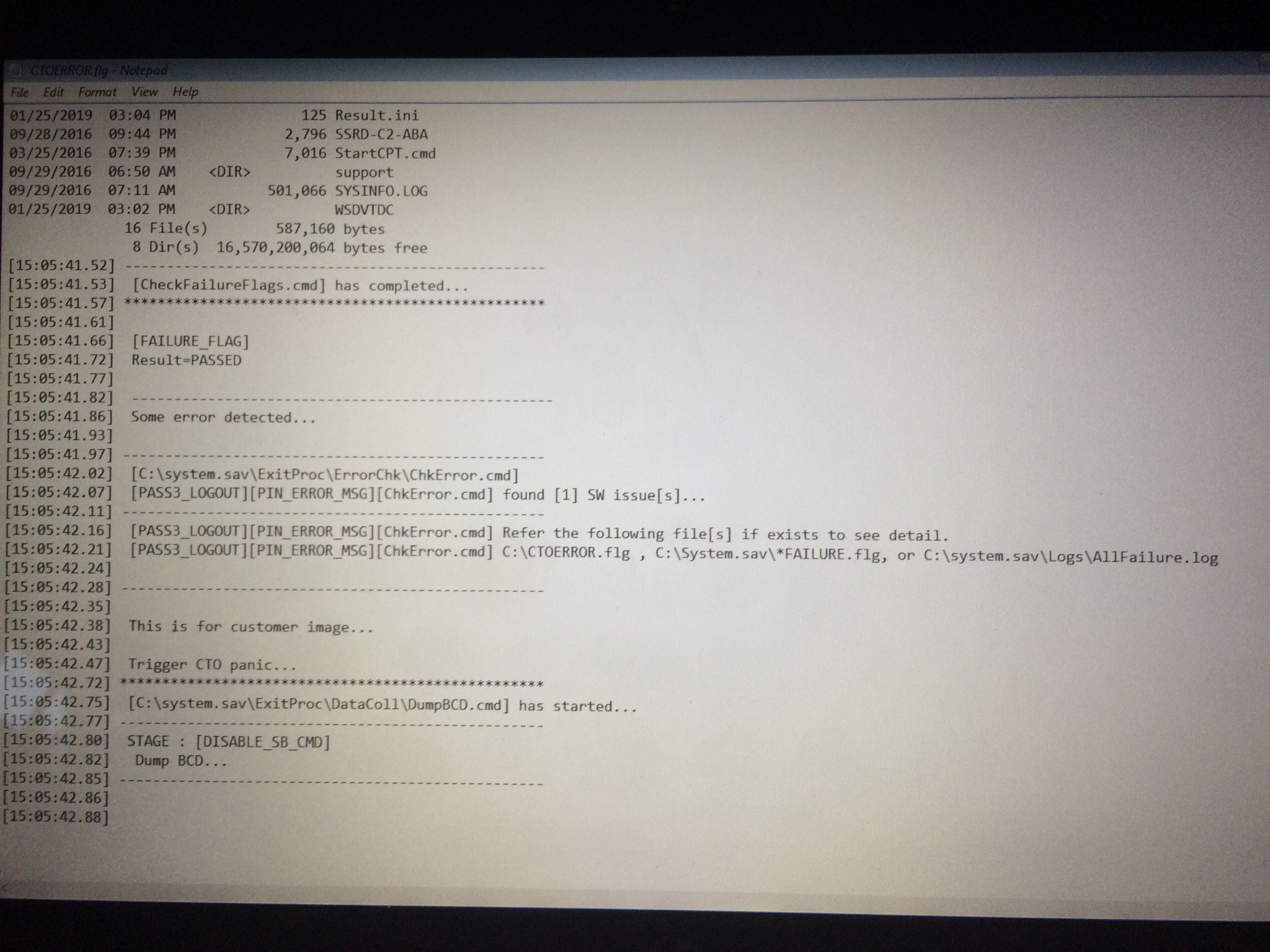 Error message while using recovery media USB. C\System.sav\... HP