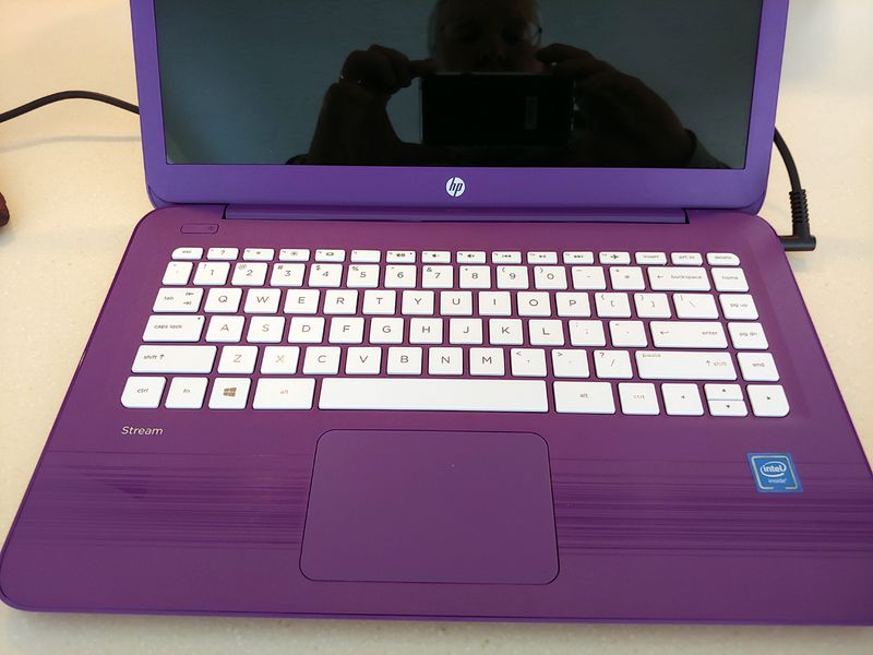 Purple with white keys