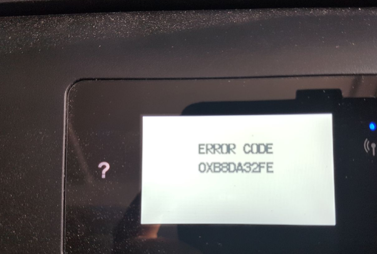 Printer Error code- OXB8DA32FE(While giving the print throug... HP - 6994270