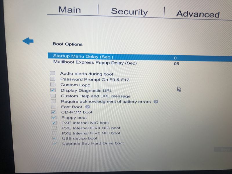 Multiboot pop up express to 5 sec delay