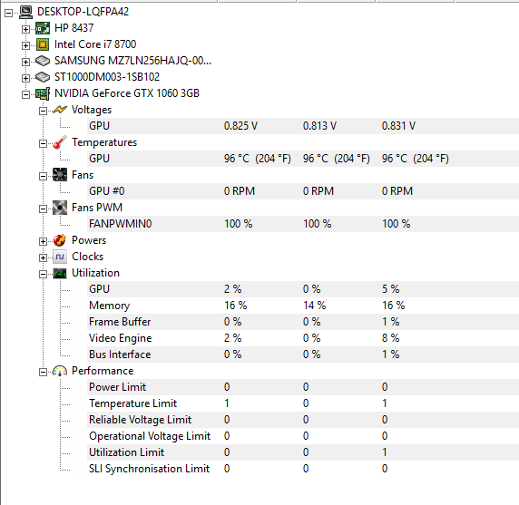 Fan failure on 1060 in HP Pavillon desktop, How to get a rep... - HP ...