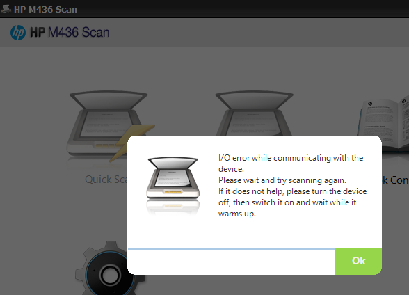 I/O eror while communicating - HP Support Community - 7028419