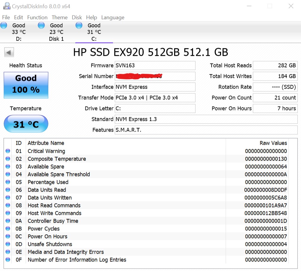 HP EX920 NVMe SSD can't be properly monitored temperature i... - HP Support  Community - 6908437
