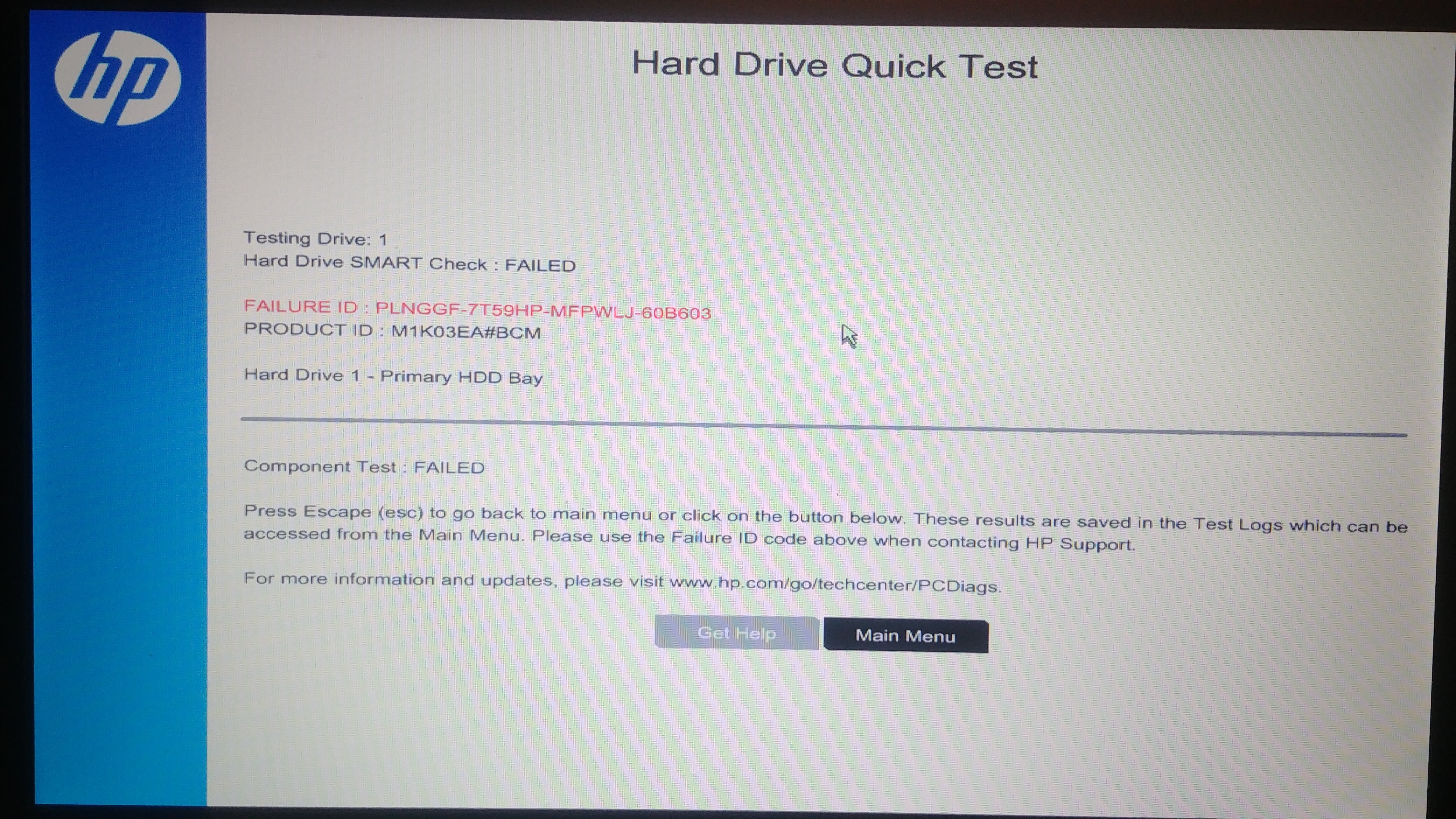 Solved: SMART Hard Disk Error - HP Support Community - 7030140