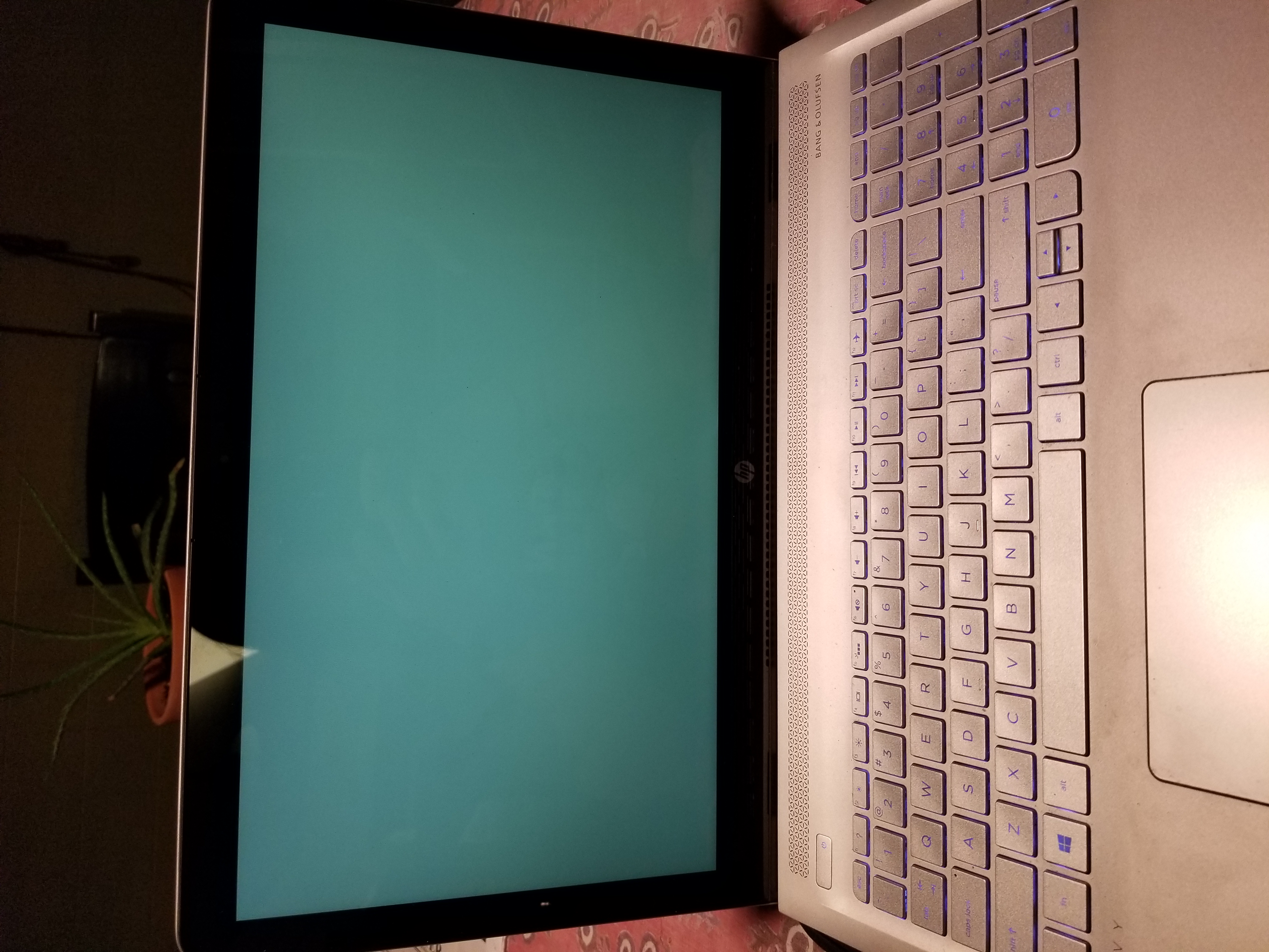 Blank Turquoise Screen when computer starts up - HP Support Community ...