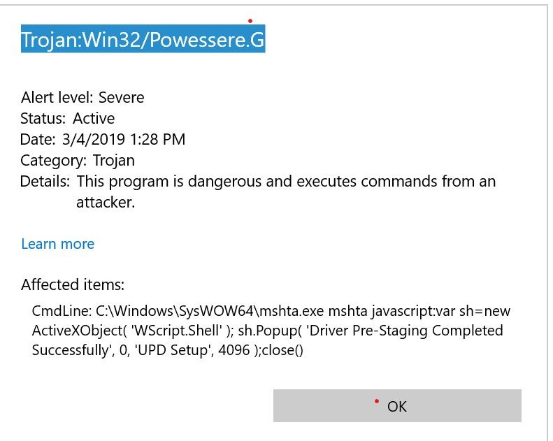HP Universal Printer Drive Flagged Trojan.jpg