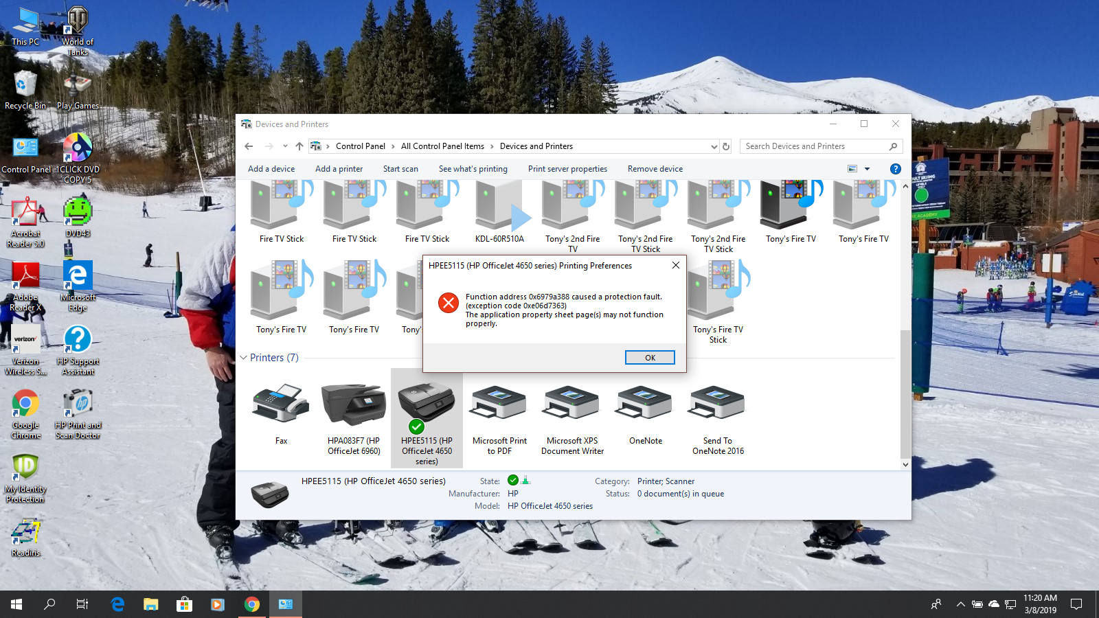 cannot get into printer preferences, gives me an error messa... - HP ...