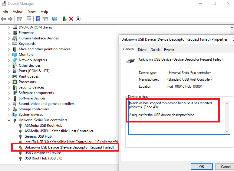 Solved: Fix for Unknown USB Device (Device Descriptor Failed... HP Support - 5973953