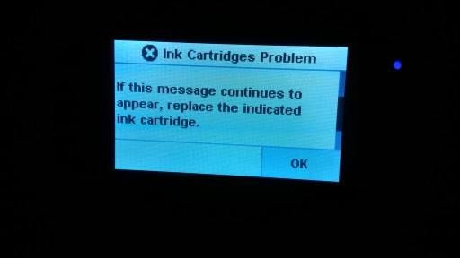 Ink cartridge problem" continuously shows up - HP Support Community -  7063701