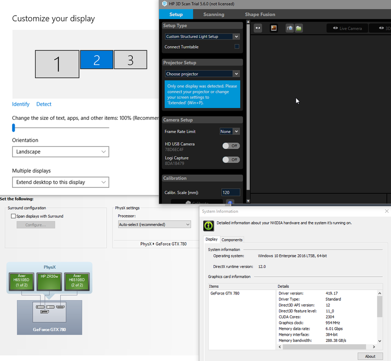 HP 3d Scan does not see the projector. HP Support Community 7069096