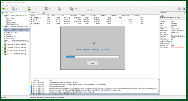 Screen shot Active@File Recovery